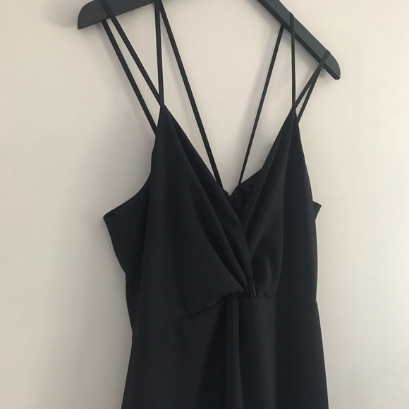 NWT Parker Black | Black Crepe Front Slit Maxi Dress | 4 - Picture 11 of 15